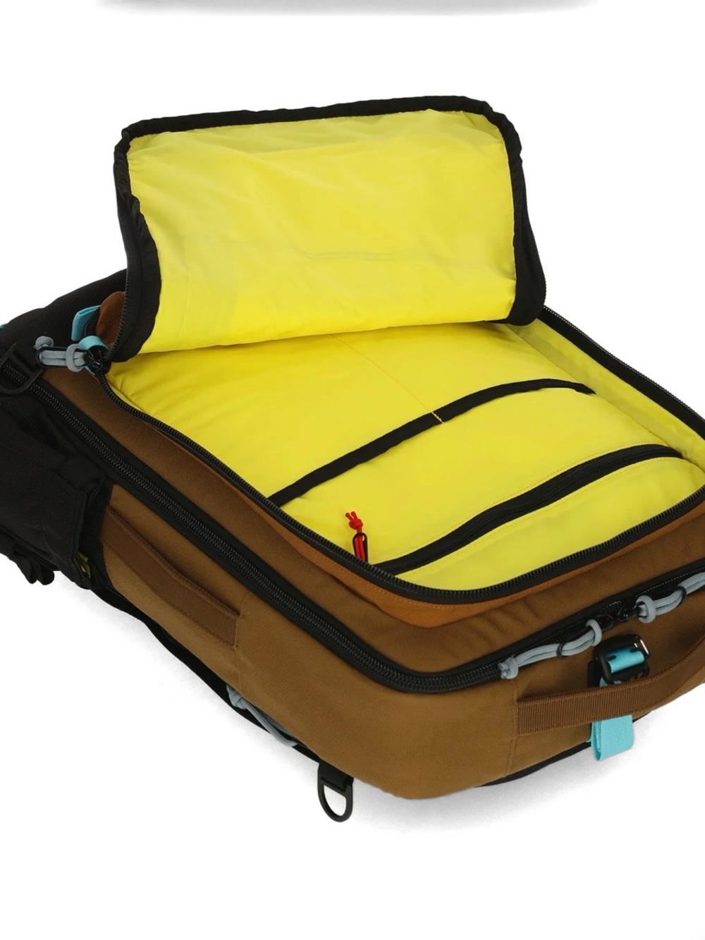Topo Designs Global Travel Bag 30L Brown, Teal & Black, Like New - Picture 3 of 16